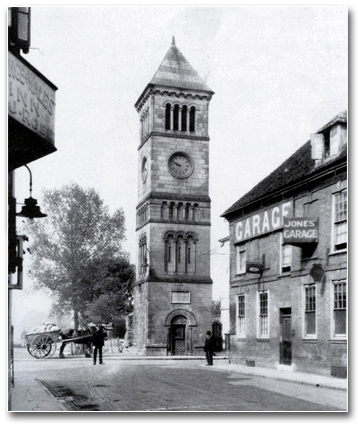 Clock Tower in black and white