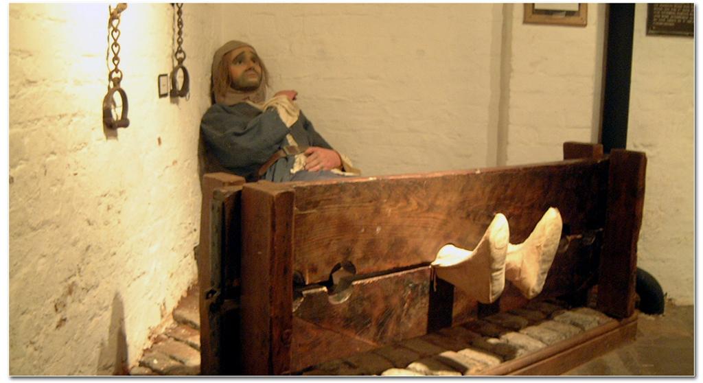 Man in stocks