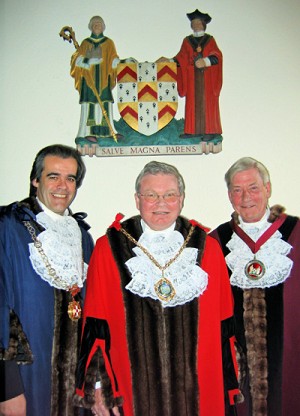 Mr Simon Price, Sheriff; Councillor Terry Thomas, Mayor; Councillor Christopher Spruce, Deputy Mayor