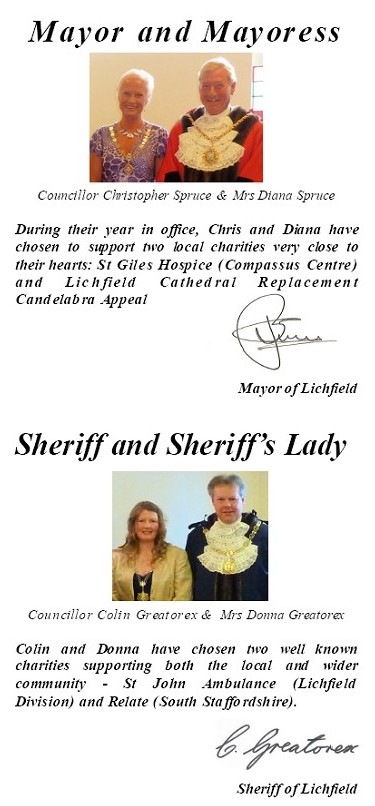 mayor, mayoress, sherriff and sherriff's lady