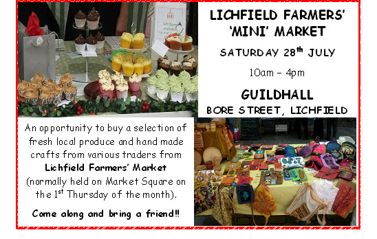 Lichfield mini farmers market poster