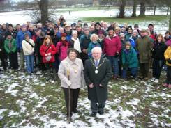 Cllrs Brian & Cllr Mrs Norma Bacon preparing for the Darwin Walk in 2009