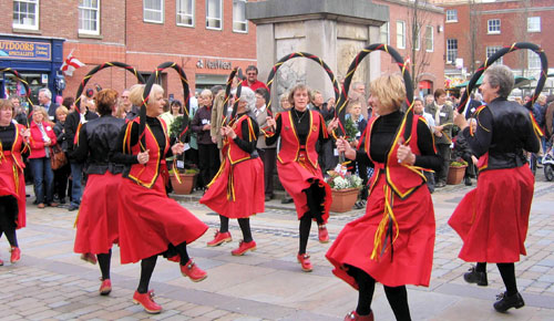Three Spires Morris perform on the Market Square