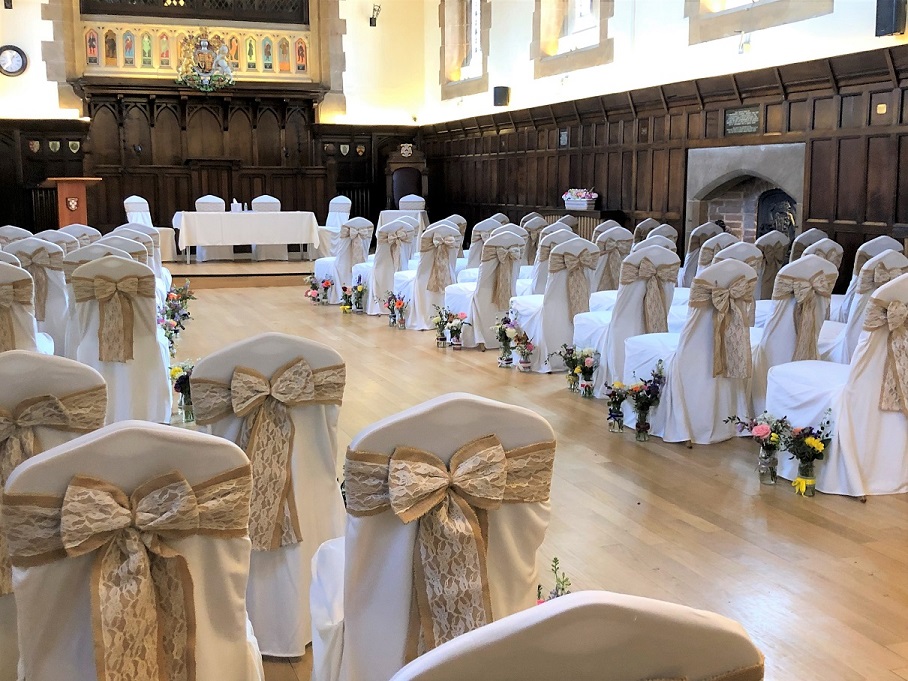 Guildhall, set out for a wedding ceremony