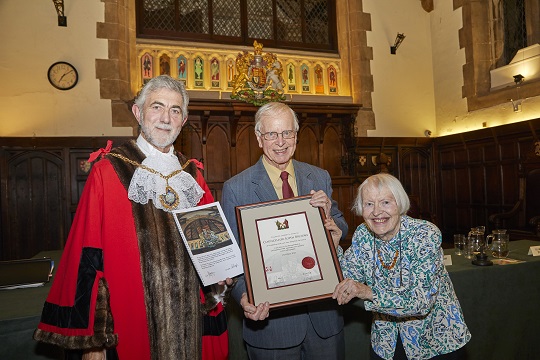 John Brooks receiving his award