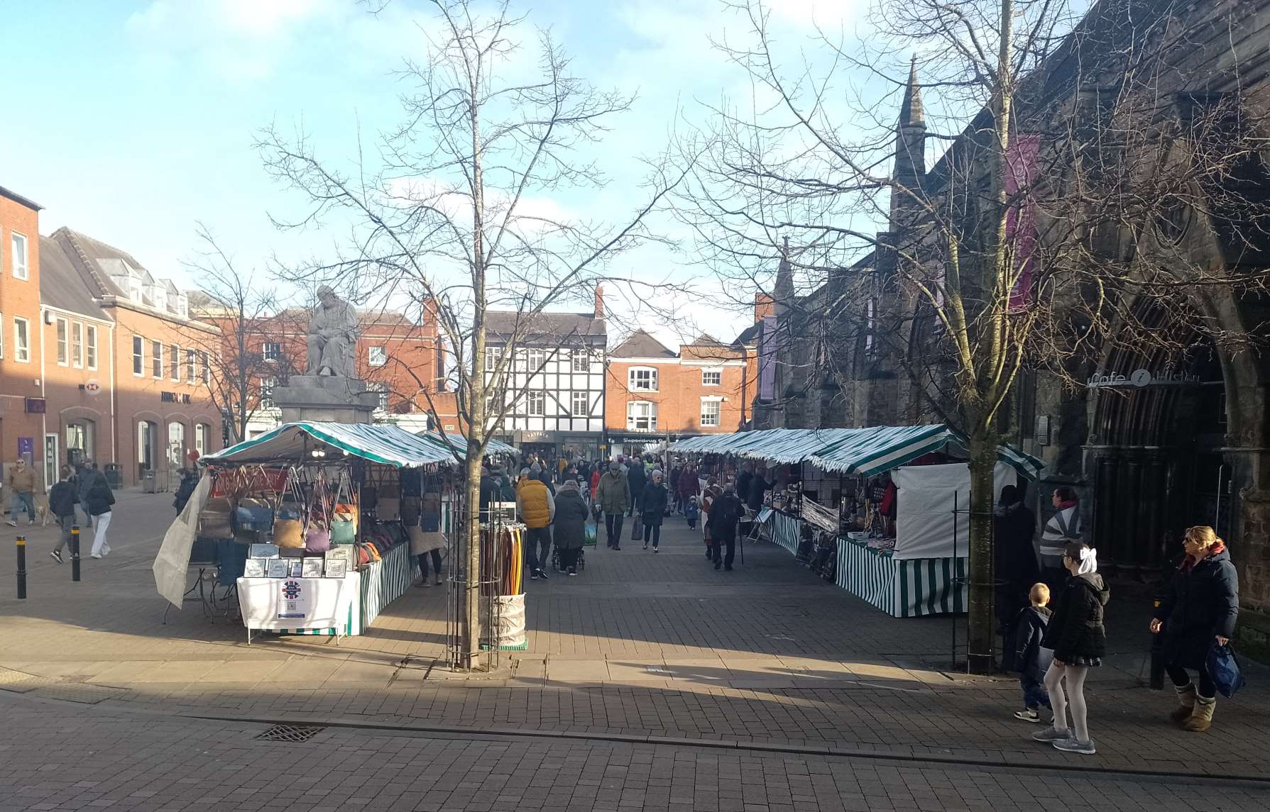 A winters day on Lichfield Market Square