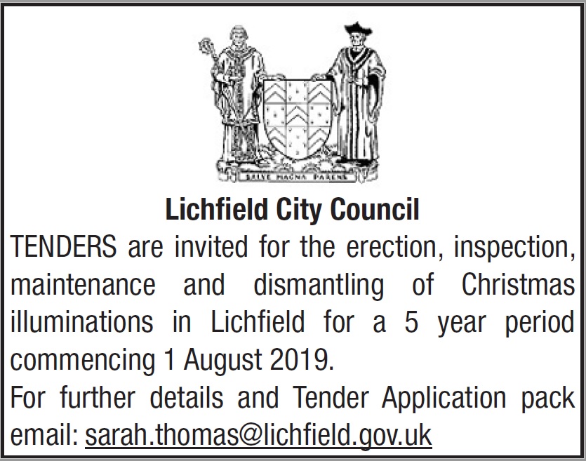 Tender for Christmas lights - newspaper advertisement